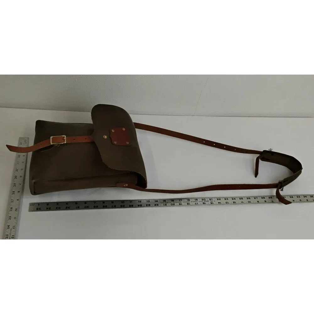 Goertzen Adventure Equipment Leather Field Bag Brown Montana Handmade #J5743